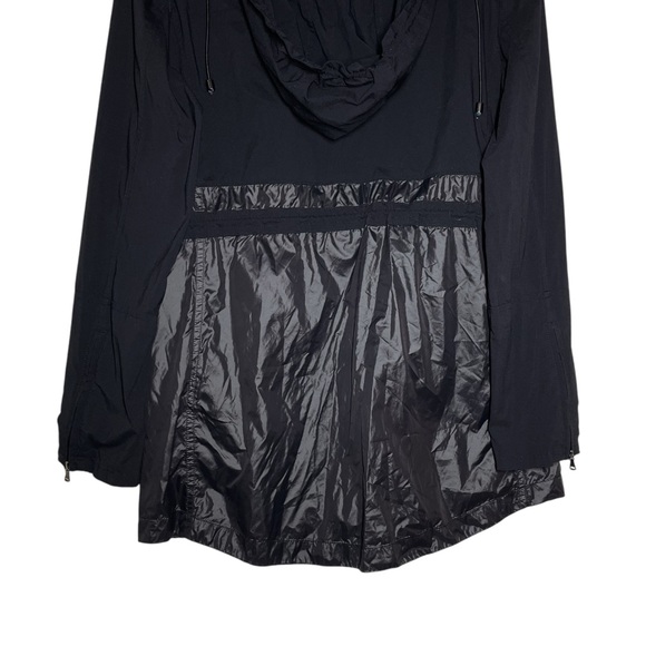 Anatomie Black Hybrid Windbreaker Stormi Removable Hood Travel Jacket Small - Picture 9 of 13